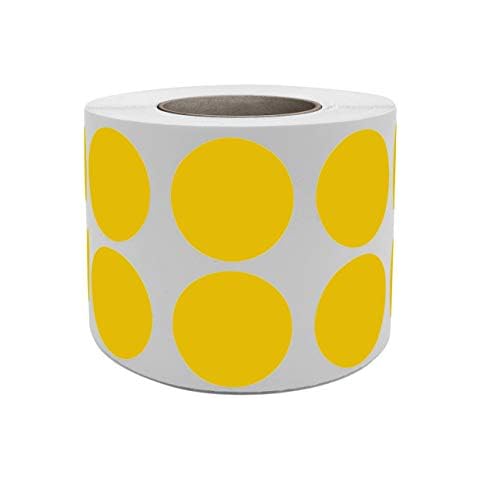Royal Green Yellow Sticky Dots for Color Coding on Rolls 19mm Permanent Adhesive Round Sticker Labels 1.9cm 1050 Pack Cover