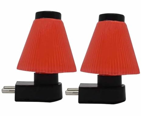 Image of GURUSOAMI Small LED Lamp Type 2 Pin Night Lamp 0.5 Watt Plug & Play Bulb For Bedroom, Living Room, Zero Watt Light Direct Socket Use For Night (Red, 1)