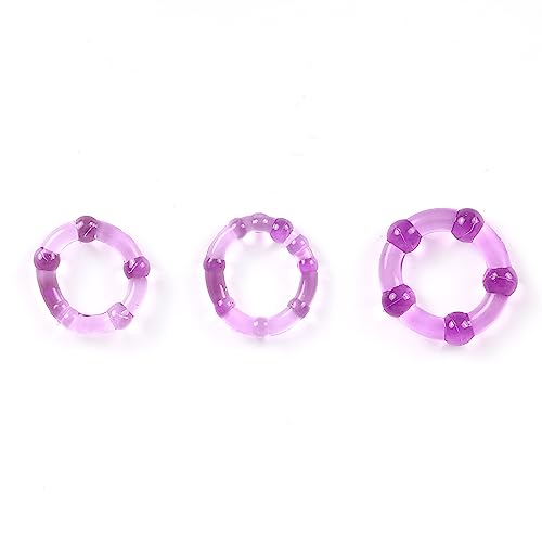 3 Pack Silicone Penis Rings Set,Silicone Penis Ring for Men Erection - Ring Soft Stretchy Cock Rings Sex Toy for Men Erection Penis Rings for Men Sexual Wellness Stay Harder Rings-Purple - Image 6