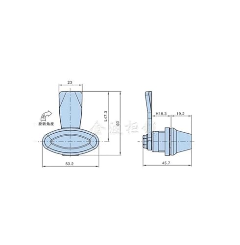 Serrure à cylindre pour armoire de distribution électrique 1 pièce
