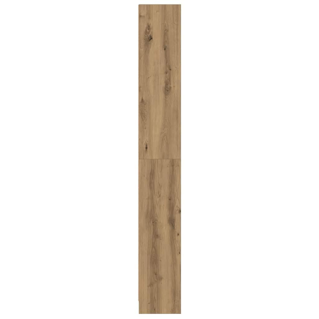 Regał na książki rzemieślniczy, 60 x 24 x 176 cm | Drewno inżynieryjne, otwarte przegródki, łatwe do czyszczenia, salon i sypialnia