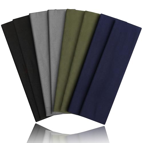 Image of 8PCS Summer-Exclusive Non Slip Sports Elastic Soft Running Fashion Headbands Absorb Sweat for Women & Men Working Out, Travel