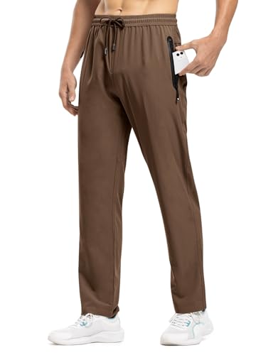 Image of TBMPOY Men's Outdoor Lightweight Hiking Mountain Pants Running Active Jogger Pants