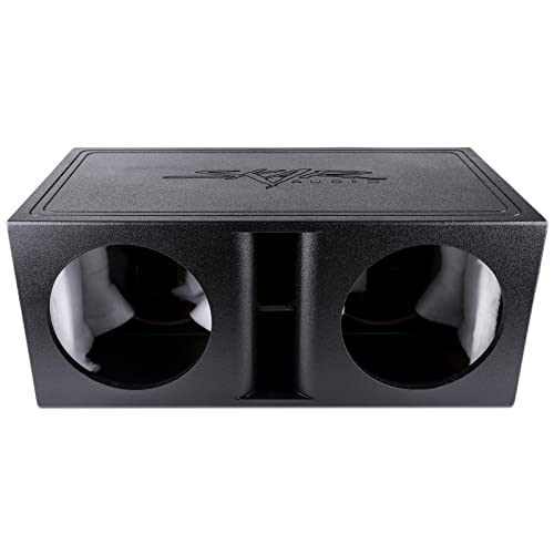 Image of Skar Audio AR2X12V Dual 12 inch Universal Fit Armor Coated Ported Subwoofer Box with Kerf Port