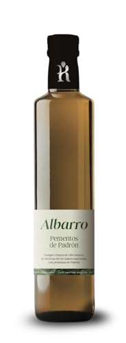 Vinagre de Autor. Vinagre Pimientos de Padrón. Vinagre Crianza con pimiento de Padrón. Vinagre artesanal de vino Ribeiro y pimiento de Padrón en botella de 250ml. Vinagres Gourmet.