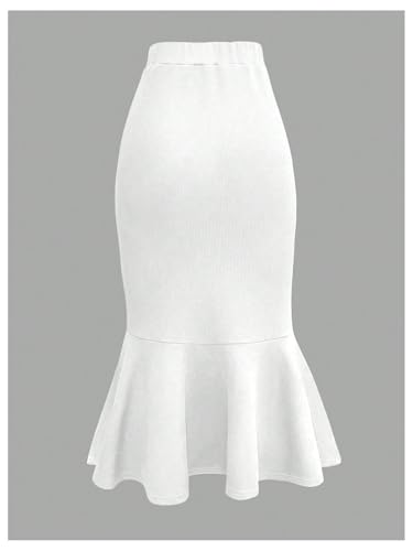 GORGLITTER Women's Fishtail Bodycon Maxi Long Skirts Elegant Fall Cute High Waisted Ruched Teacher Festival Skirts 20252