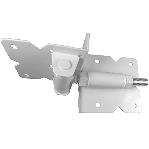 Vinyl Gate Hinges White (For Vinyl, Pvc Etc Fencing) Vinyl Fence Gate Hinges W/Mounting Hardware -Vinyl Gate Hinges Have A 90 Degree Bracket Resulting In A Positive Hinge To Gate Connection #TOP4