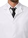 COZY SCRUBS Professional White Lab Coat for Men, Button Front Long Sleeve Doctor Coat with 3 Pockets (Previously COZYFIT), M
