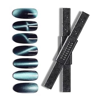 Mshine Cat Eye Design Nail Magnet Stick Cat Eye Magnetic Tool for Nail Art, Multifunctional S Shape You Can Create The Cross Stitch / S / X Effect Magic Magnetic Stick Nail Polish Tool (Pack of 1)-image-8