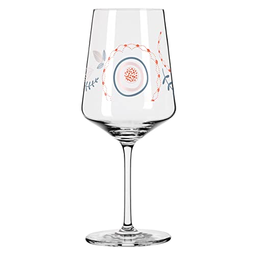 Foto von RITZENHOFF 6051003 Aperitif-Glas 4er-Set 500 ml - Aperizzo-Gläser, Motiv bunt - Serie Sommerrausch - Made in Germany, Orange, Blau, Weiß