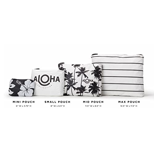 Image of ALOHA Collection Mid Pouch, Lightweight, Packable, & Splash-Proof Pouch for Travel, Makeup, Toiletries, Organization, Gym, Pool & Beach. Easy to Clean Material. (11 inch x 8.5 inch)