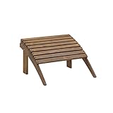 Linon Home Dcor Linon Adirondack Woodstock Ottoman, Teak Stain, Acorn, 21.6'W x 21.06'D x 13.7'H
