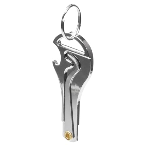 GOODYSHOP 【 3in1 】 爪楊枝 栓抜き 鍵型 小型 キーホルダー リング 多機能 持ち運び ステンレス鋼 GD-KAGITUMA