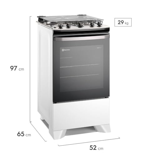 Fogão Electrolux 4 bocas Efficient com PerfectCook Branco FE4IB