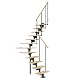 Raumspartreppe Dolle Mittelholmtreppe mit 11 Stufen und Geschosshöhe 228-300 cm