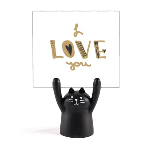 Pince-note chat noir romantique déclaration d'amour pour votre intérieur