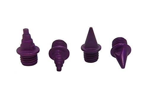 Omni-Lite Pyramid Replacement/Upgrade Track Spikes (100 Pack), Purple, 1/4" (7mm)