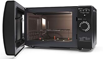 SHARP YC-GG02U-B Compact 20 Litre 700W Digital Microwave with 1000W Grill, 3 power levels, ECO Mode, defrost function, LED cavity light - Black