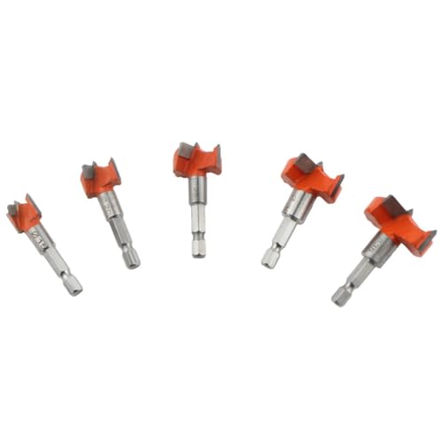 Juego de 5 brocas para carpintería, de carburo de tungsteno, autocentrantes, para taladrar madera, herramientas para carpintería miniatura 2