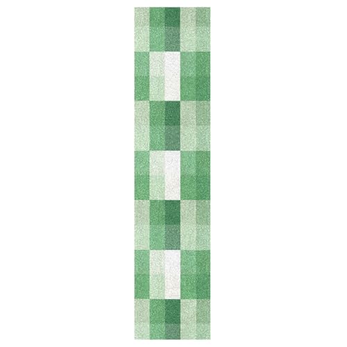 CEBUGI Green Gingham Pattern Skateboard Grip Tape 33x9in Waterproof Tear-Proof Longboard Grip Tape Bubble Free Non-Slip Scooter Grip Tape for Girls Boys