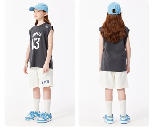 Yueary Shorts esportivos de secagem rápida para meninos grandes e adolescentes shorts de corrida de