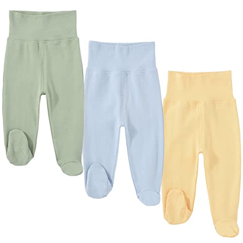 Image of HahaNice Baby Footed Pants Cotton Newborn Leggings 0-12 Months