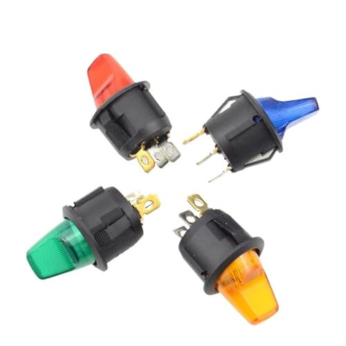 Interrupteur à bascule 12V pour aménagement de van et camping-car avec voyant lumineux - 5 pièces