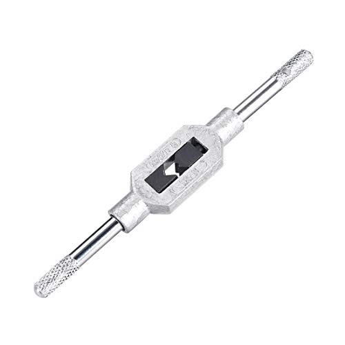 Uxcell Adjustable Tap Wrench Handle, For Metric M1-M8 W1/16-1/4 Taps, Thread Tap Holder Reamer Hand Tapping Tool For Machinist Repair, Tool Steel Handle With Chrome Plated #TOP5