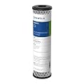 Pentair Pentek C1 Carbon Water Filter, 10-Inch, Under Sink Dual Purpose Powdered Activated Carbon-Impregnated Cellulose Replacement Cartridge, 10" x 2.5", 5 Micron, Black