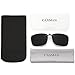 CAXMAN Polarized Clip On Sunglasses for Prescription Glasses Men & Women w/Category 4 Super Dark Lens Compact Fit Non Flip Up Extra Large Size
