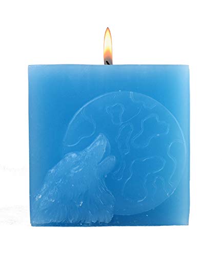 ROOGU La Noche del Lobo * Vela Aromática Cubo Brisa de la Costa Azul Claro Luna Cover