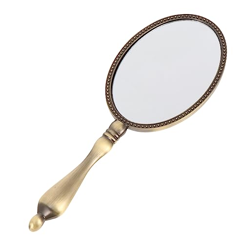 CLISPEED Miroir de Maquillage Portable Rétro à Main Miroir Compact pour Voyage et Maison Pratique et Élégant pour Filles et Femmes
