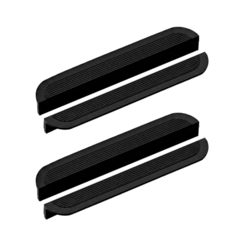 Image of VEZEL Aluminium Cabinet Handle 160mm - Modern Wardrobe & Drawer Pull, Silk Black Finish for Cabinet, Cupboard & Furniture - Pack of 4-| 3 Years Warranty |