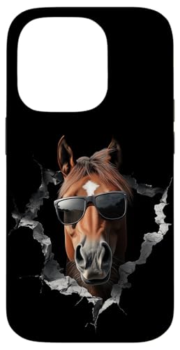 �ʔ����n�̏�n�ʔ����n�̃��C�_�[�̃��C�_�[�X�� Funny Horse Riding Cool Horses Cute �X�}�z�P�[�X iPhone 14 Pro �p
