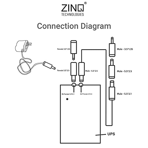 (Refurbished) Zinq Technologies ZQ-6600 12V UPS for Router, Intercom, CCTV, Set-top Box