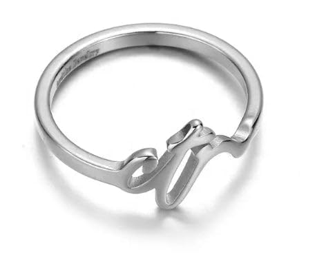 One Moment In Time J103 Sizes 4-10 Cursive Small Stainless Steel Ring Mormon LDS CTR2