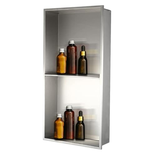 Niche de douche encastrée 2 niveaux gain de place pour shampoing et savon