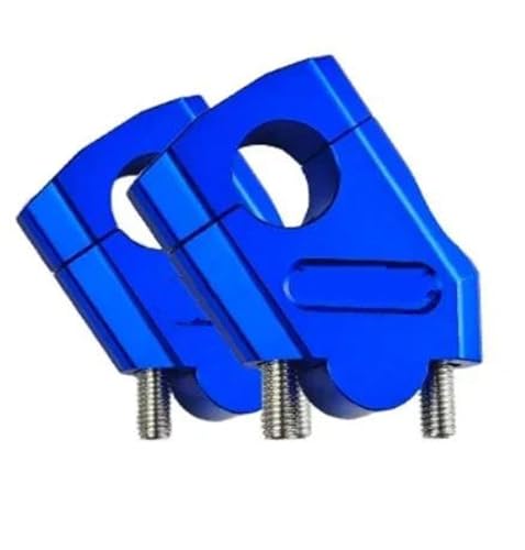 Lenker Riser Klemmen Motorrad-Lenkererhöhung Für Yamaha FZ6 S2 FZ 6 Für FAZER MT-07 MT-09 MT07 MT09 Lenkerhalterung, Lenkerklemmung, 22-mm-Adapter(BLAU)