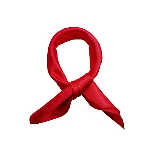 Topmode Foulard carré couleur unie 57 * 57cm (Rouge)