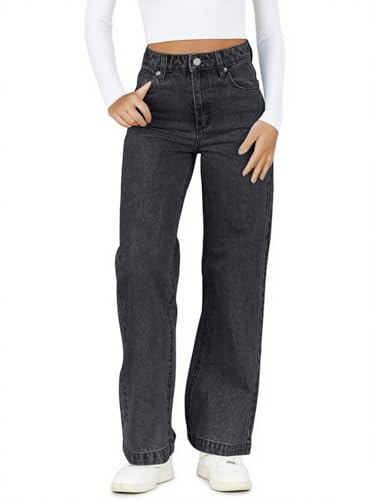 Pantalones largos elásticos casuales para niña vaqueros cómodos que no aprietan