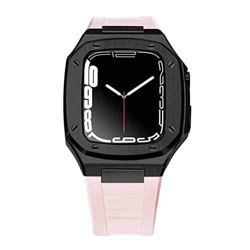 Protection intégrale métal pour iWatch et bracelet caoutchouc sport
