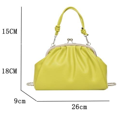 Chain Evening Handbag Purses for Women Kiss Lock Pleated Clutch Bag Cross Body Purse Elegant Handle for Daily Life2