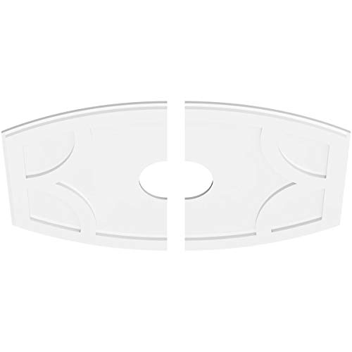 Image of Ekena Millwork CMP40X26KY2-07000 Kailey Architectural Grade PVC Contemporary, Two Piece Urethane Ceiling Medallions 40 inchW x 26 5 /8 inchH x 7 inchID x 21 1 /2 inchC x 1 inchP