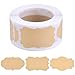 1 Volume 300Pcs Autocollants D'étiquettes Kraft, 5x3 cm Vintage Étiquettes Kraft Autocollant Papier Etiquette Cadeau Autocollante pour Bouteilles Confiture, Bocaux, à la Main, Bureau, Emballage Cadeau