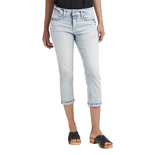 Silver Jeans Co. Womens Women's Elyse Mid Rise Capri Jeans - LegacyJeans
