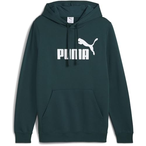 Image of Puma Cotton Men Ess Big Logo Hooded Neck Hoodie Fl (S) Mineral