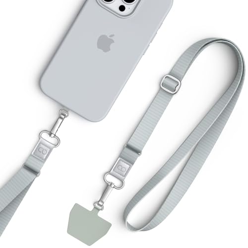 Lamicall Cell Phone Lanyard 2 Pack, Gray Adjustable Thicker