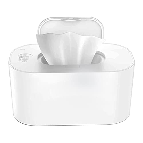 MSLing Calentador de Toallitas para Bebé, con adaptador USB y pantalla LCD Calentador de toallitas húmedas, caja de almacenamiento portátil de tejido húmedo para bebés