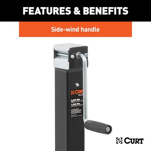 Curt 28575 Side Wind Heavy Duty Drop Leg Jack by CURT - Image 4