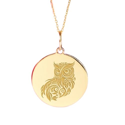 Dije de búho delicado de plata 925 ideal para regalar con cadena de 45 cm LKBEADS